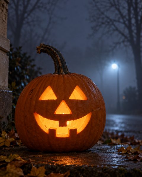 Classic Missing Tooth carved pumpkin