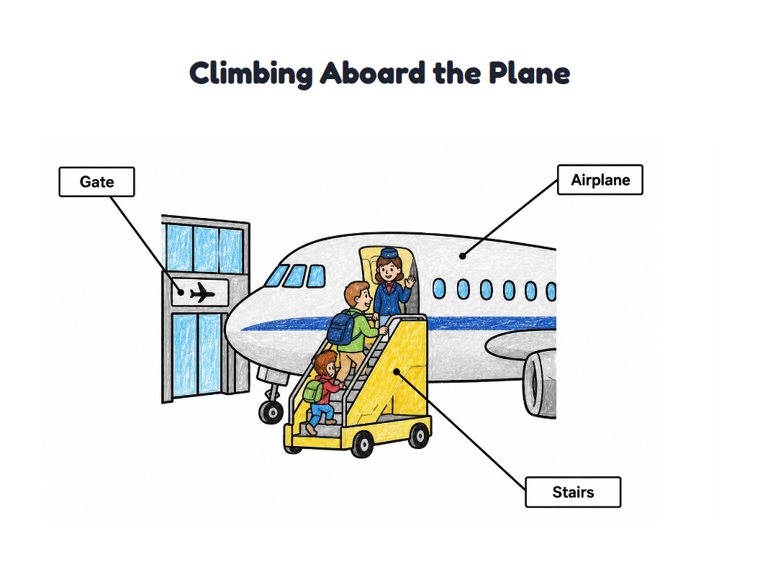 Climbing Aboard the Plane worksheet (Easy, Pre-K–K)