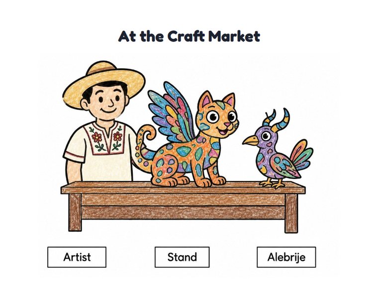 At the Craft Market worksheet (Easy, Pre-K–K)