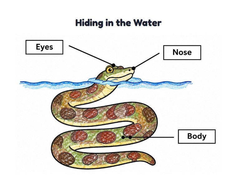 Hiding in the Water worksheet (Easy, Pre-K–K)