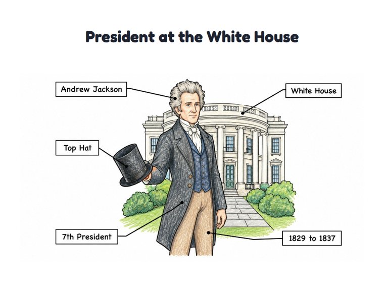 President at the White House worksheet (Medium, Grades 1–2)
