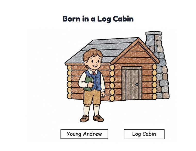 Born in a Log Cabin worksheet (Easy, Pre-K–K)