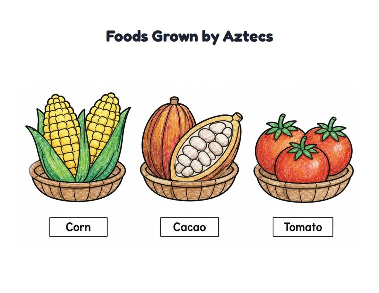 Foods Grown by Aztecs worksheet (Easy, Pre-K–K)