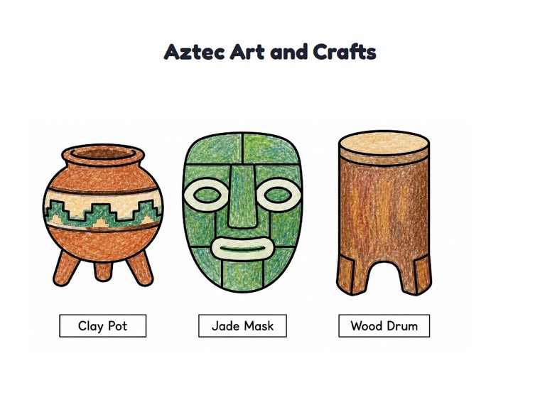 Aztec Art and Crafts worksheet (Easy, Pre-K–K)