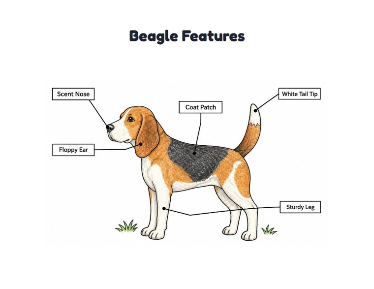 Beagle Features worksheet (Medium, Grades 1–2)