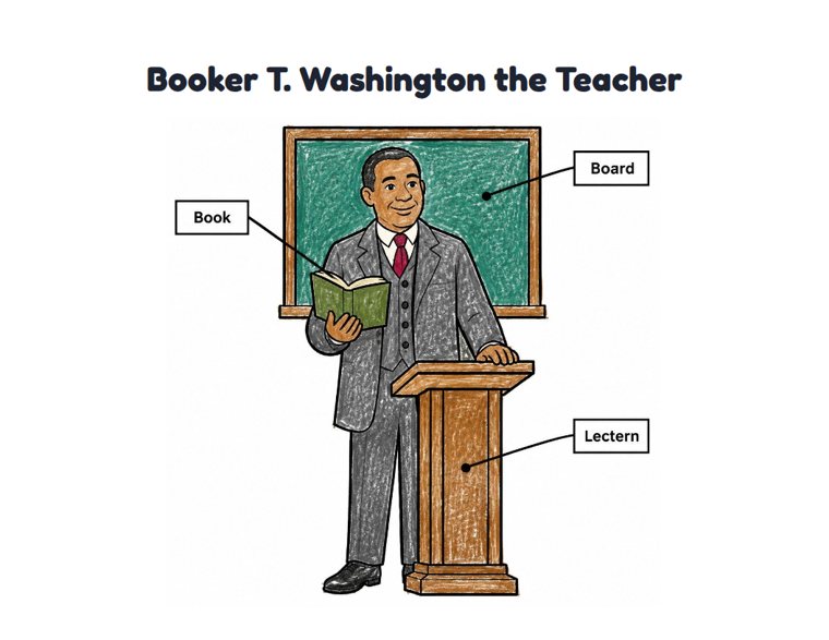 Booker T. Washington the Teacher worksheet (Easy, Pre-K–K)
