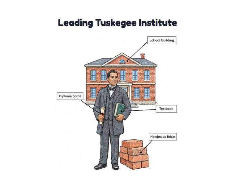 Leading Tuskegee Institute worksheet (Medium, Grades 1–2)