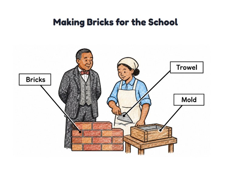 Making Bricks for the School worksheet (Easy, Pre-K–K)