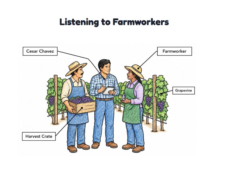 Listening to Farmworkers worksheet (Medium, Grades 1–2)