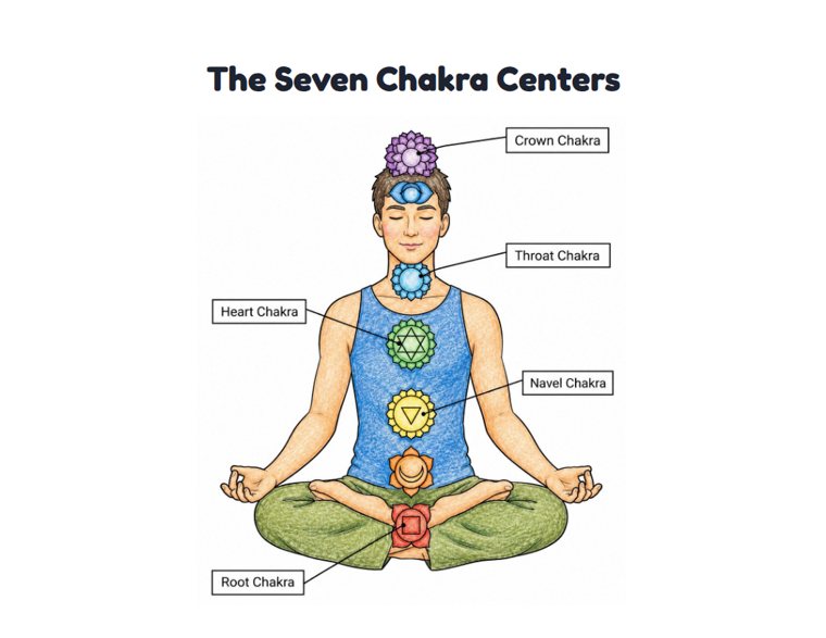The Seven Chakra Centers worksheet (Medium, Grades 1–2)