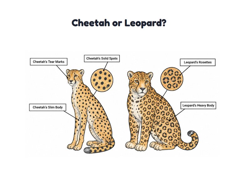 Cheetah or Leopard? worksheet (Medium, Grades 1–2)