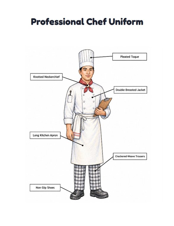 Professional Chef Uniform worksheet (Hard, Grades 3–4)