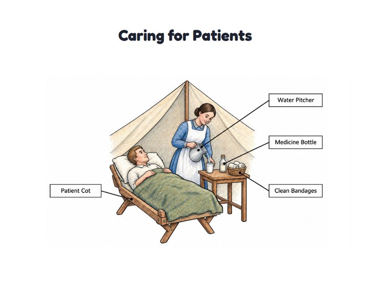 Caring for Patients worksheet (Medium, Grades 1–2)