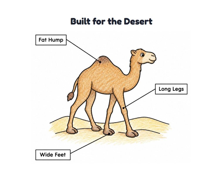 Built for the Desert worksheet (Easy, Pre-K–K)