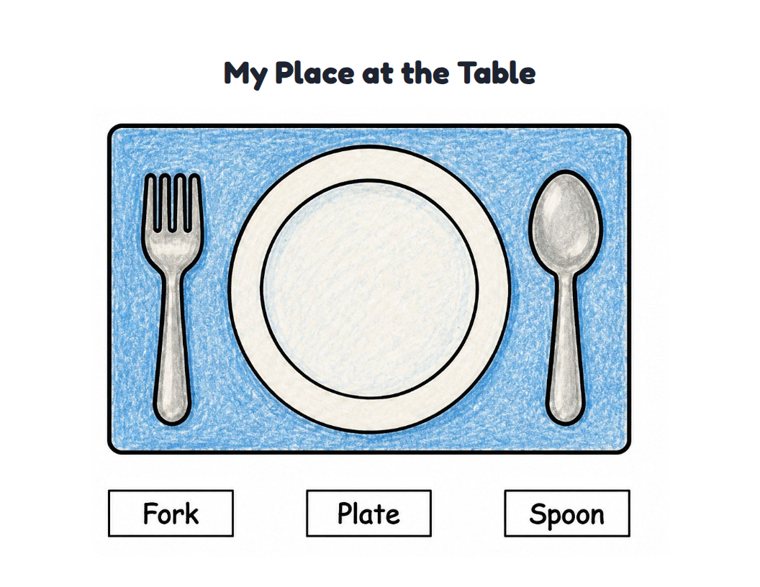 My Place at the Table worksheet (Easy, Pre-K–K)