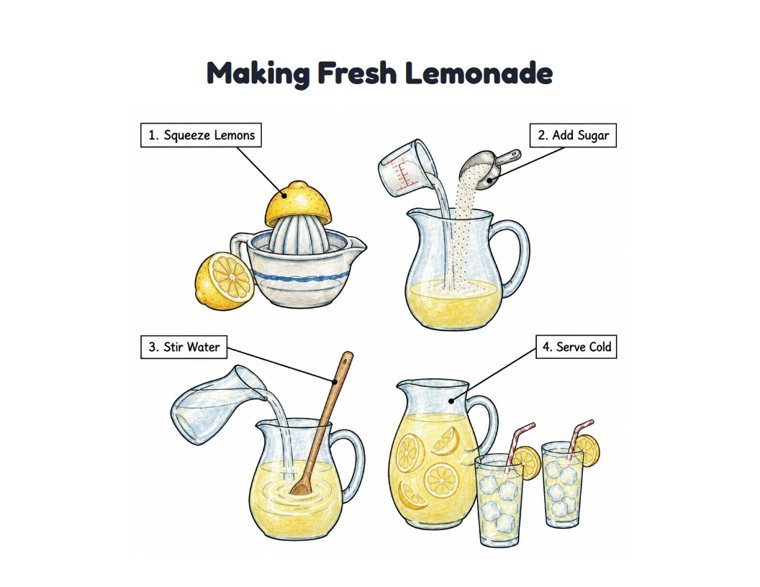 Making Fresh Lemonade worksheet (Hard, Grades 3–4)