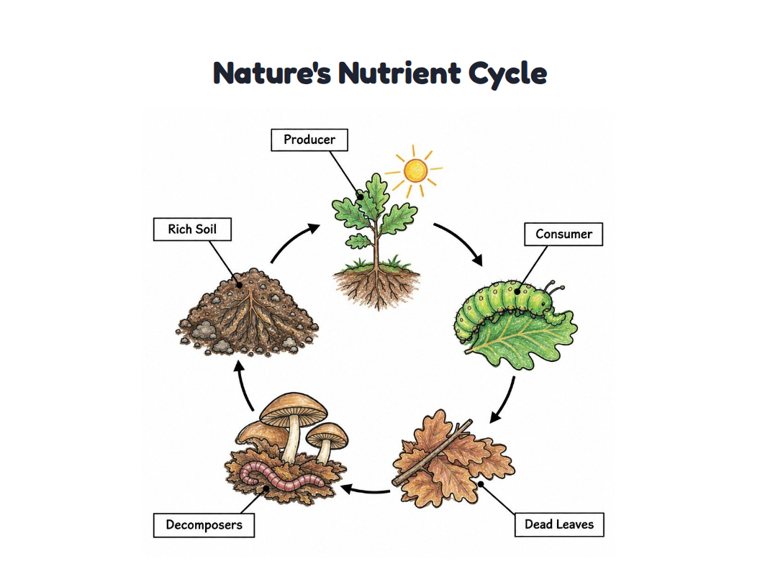 Nature's Nutrient Cycle worksheet (Medium, Grades 1–2)
