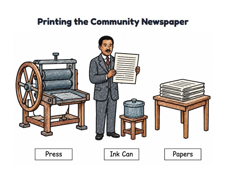 Printing the Community Newspaper worksheet (Easy, Pre-K–K)
