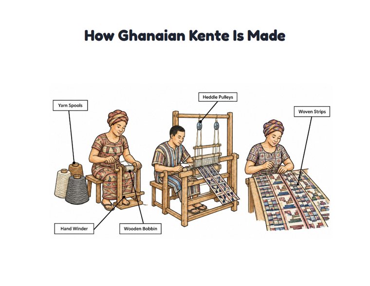 How Ghanaian Kente Is Made worksheet (Hard, Grades 3–4)