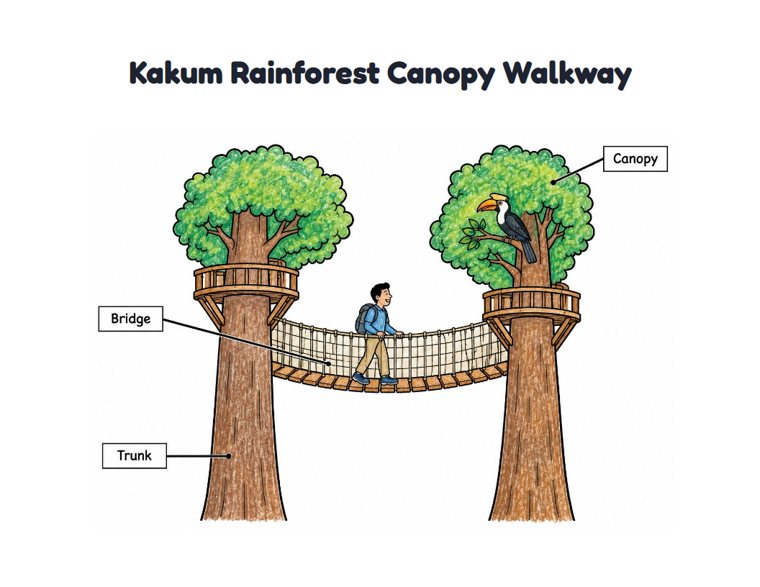 Kakum Rainforest Canopy Walkway worksheet (Easy, Pre-K–K)