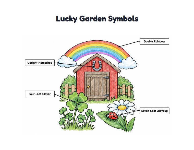 Lucky Garden Symbols worksheet (Medium, Grades 1–2)