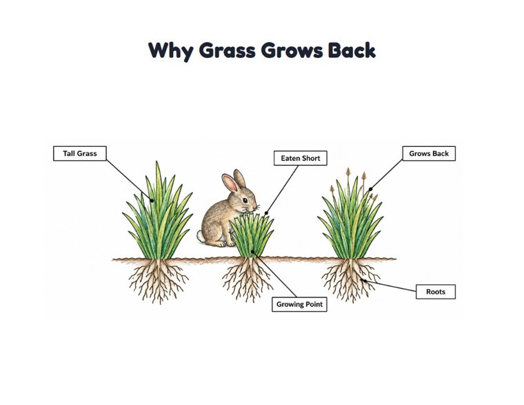 Why Grass Grows Back worksheet (Medium, Grades 1–2)