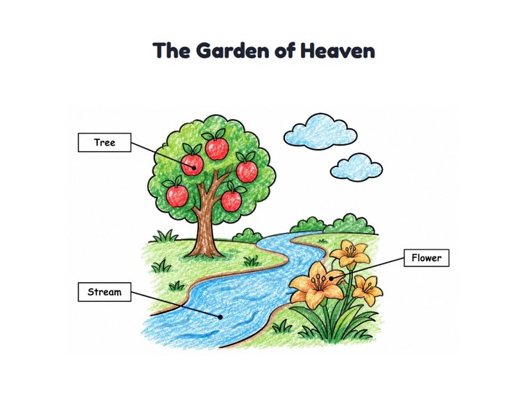 The Garden of Heaven worksheet (Easy, Pre-K–K)