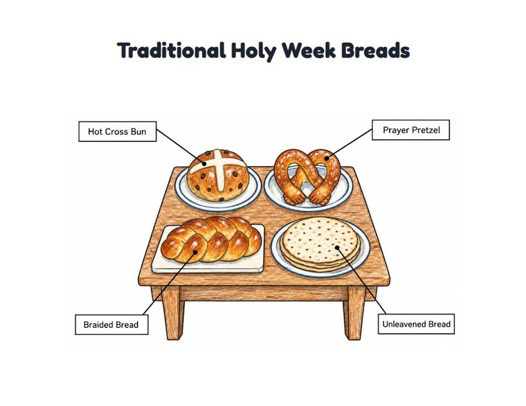Traditional Holy Week Breads worksheet (Medium, Grades 1–2)