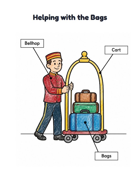 Helping with the Bags worksheet (Easy, Pre-K–K)