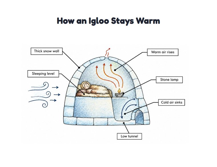 How an Igloo Stays Warm worksheet (Hard, Grades 3–4)