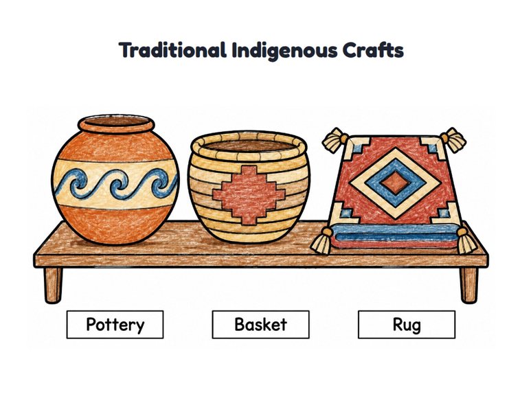 Traditional Indigenous Crafts worksheet (Easy, Pre-K–K)