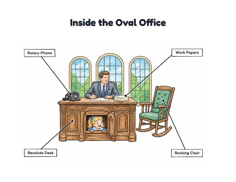 Inside the Oval Office worksheet (Medium, Grades 1–2)