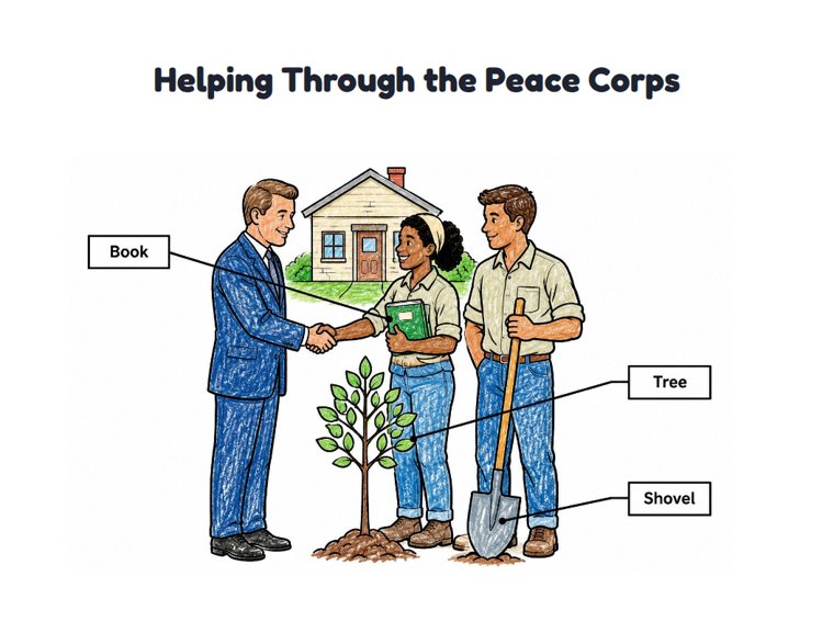 Helping Through the Peace Corps worksheet (Easy, Pre-K–K)