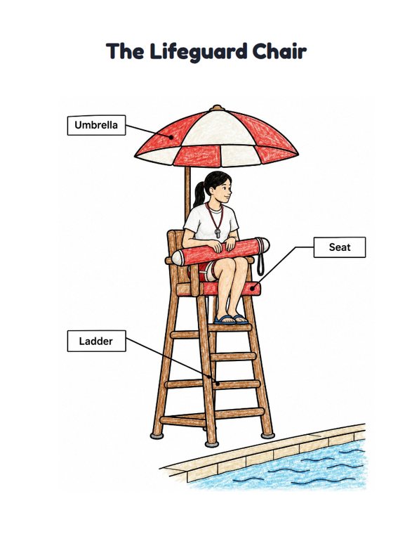 The Lifeguard Chair worksheet (Easy, Pre-K–K)