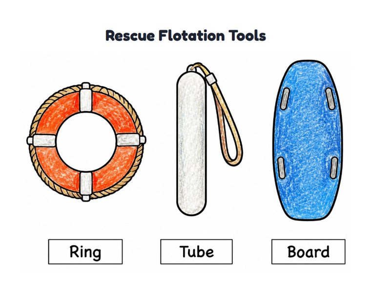 Rescue Flotation Tools worksheet (Easy, Pre-K–K)