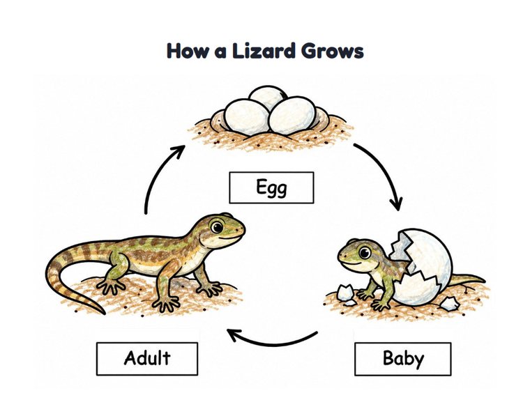 How a Lizard Grows worksheet (Easy, Pre-K–K)