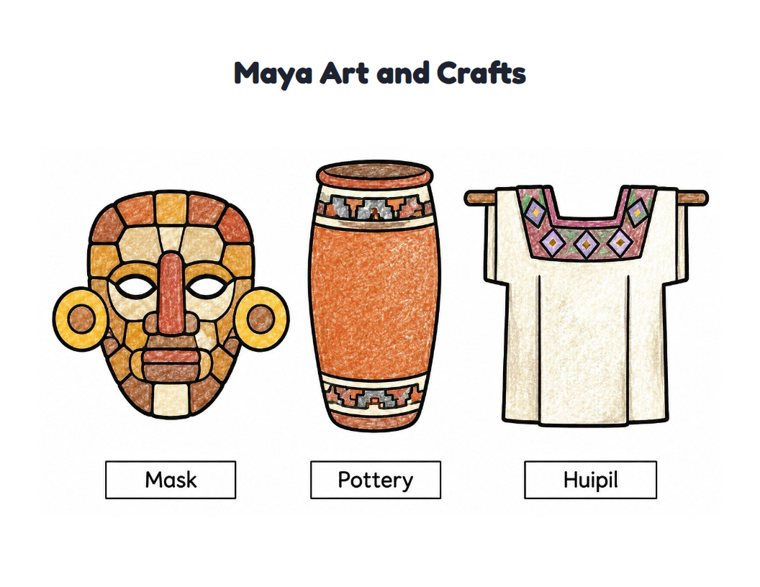 Maya Art and Crafts worksheet (Easy, Pre-K–K)