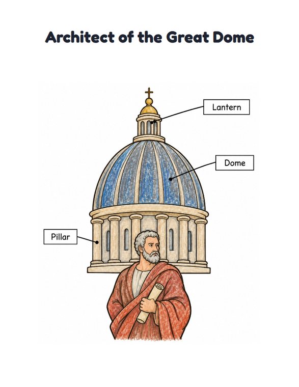Architect of the Great Dome worksheet (Easy, Pre-K–K)