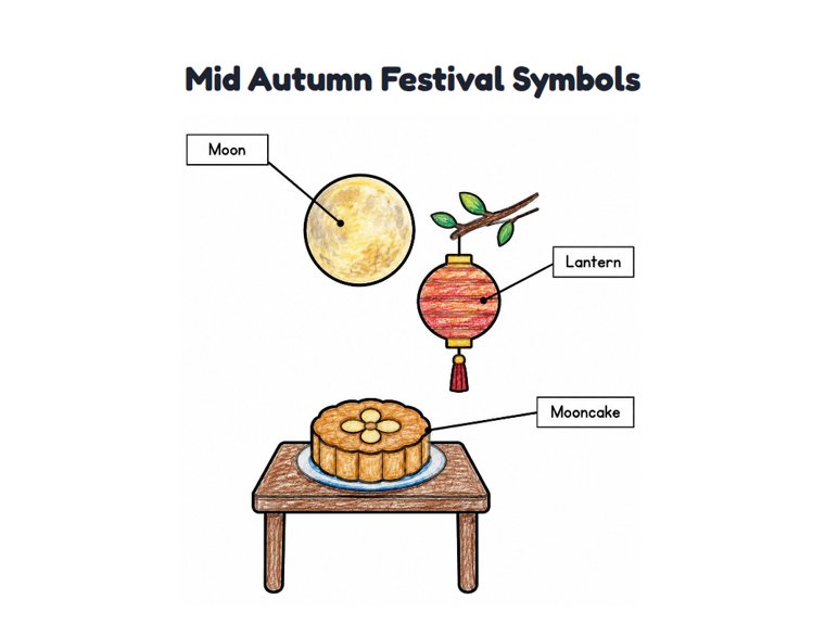 Mid Autumn Festival Symbols worksheet (Easy, Pre-K–K)