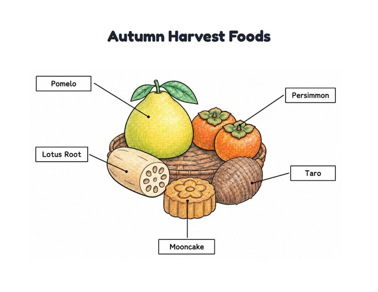 Autumn Harvest Foods worksheet (Medium, Grades 1–2)