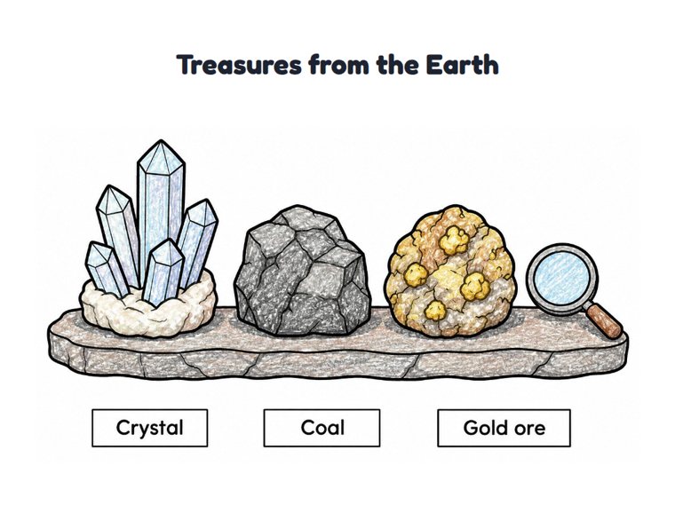 Treasures from the Earth worksheet (Easy, Pre-K–K)