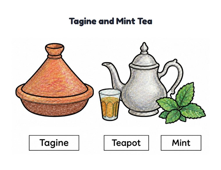 Tagine and Mint Tea worksheet (Easy, Pre-K–K)