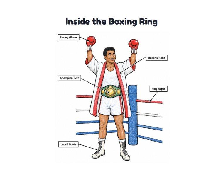 Inside the Boxing Ring worksheet (Medium, Grades 1–2)
