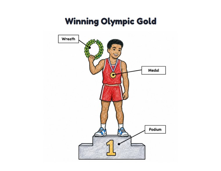 Winning Olympic Gold worksheet (Easy, Pre-K–K)