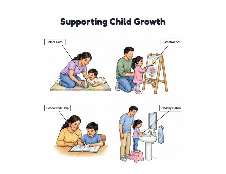 Supporting Child Growth worksheet (Hard, Grades 3–4)