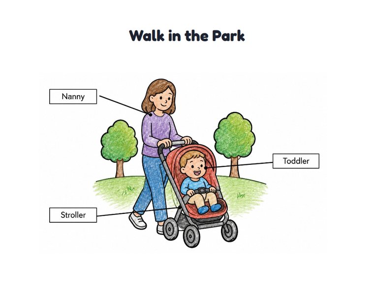 Walk in the Park worksheet (Easy, Pre-K–K)