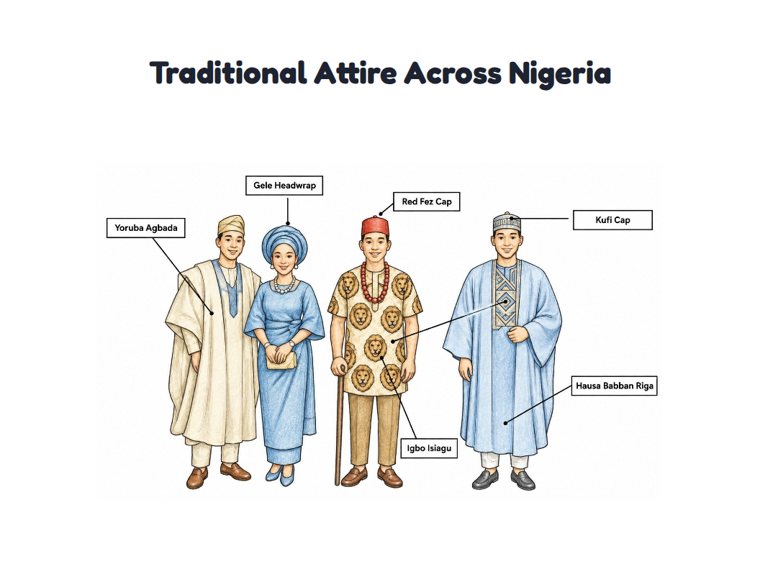 Traditional Attire Across Nigeria worksheet (Hard, Grades 3–4)