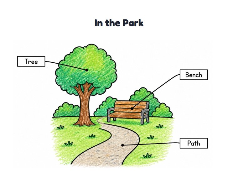 In the Park worksheet (Easy, Pre-K–K)