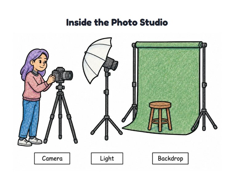 Inside the Photo Studio worksheet (Easy, Pre-K–K)