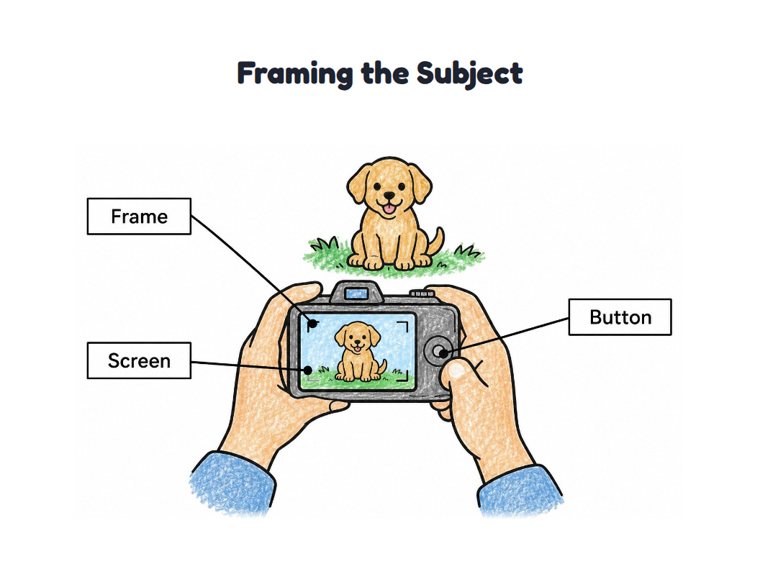 Framing the Subject worksheet (Easy, Pre-K–K)